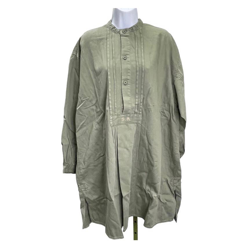 Free People x Sandrine Rose Oversized Tab Collar Cotton Dress Medium Moss - Premium from Free People - Just $75.00! Shop now at Finds For You