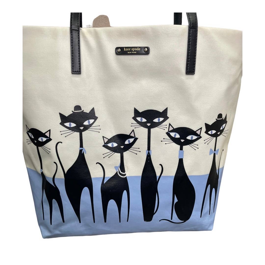 Kate Spade Jazz Things Un Bon Shopper Tote Handbag Purse Cats - Premium from Kate Spade - Just $165.0! Shop now at Finds For You