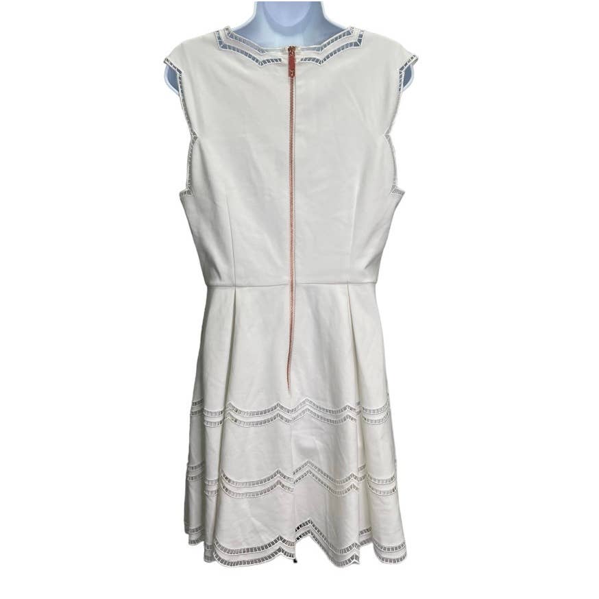 Ted Baker Cammey Scalloped Skater Dress White Sz 4 Ted 10 US New - Premium from Ted Baker London - Just $149.0! Shop now at Finds For You