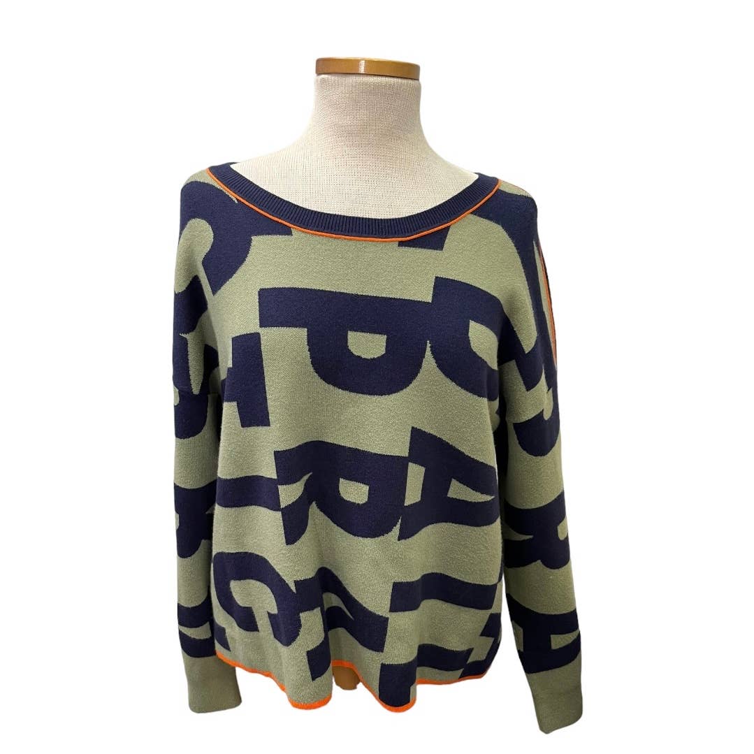 Anthropologie Daily Practice Logo Sweater Knit Size XL New - Premium from Anthropologie - Just $129.0! Shop now at Finds For You