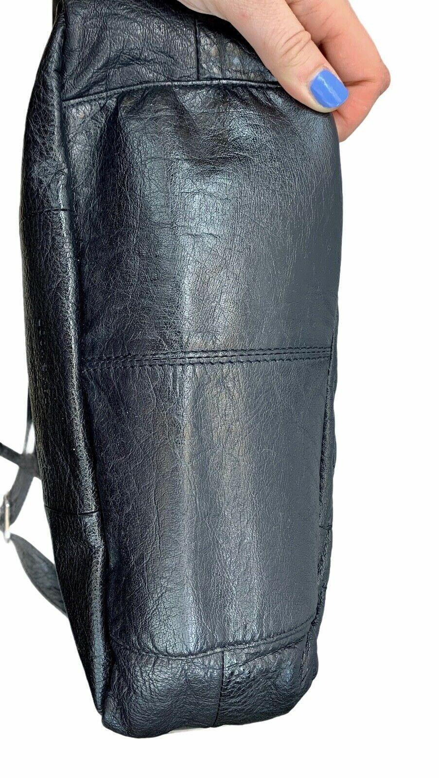 Day & Mood Anthropologie Black Leather Shoulder Tote Handbag - Premium Clothing, Shoes & Accessories:Women:Women's Bags & Handbags from Day & Mood - Just $36.35! Shop now at Finds For You