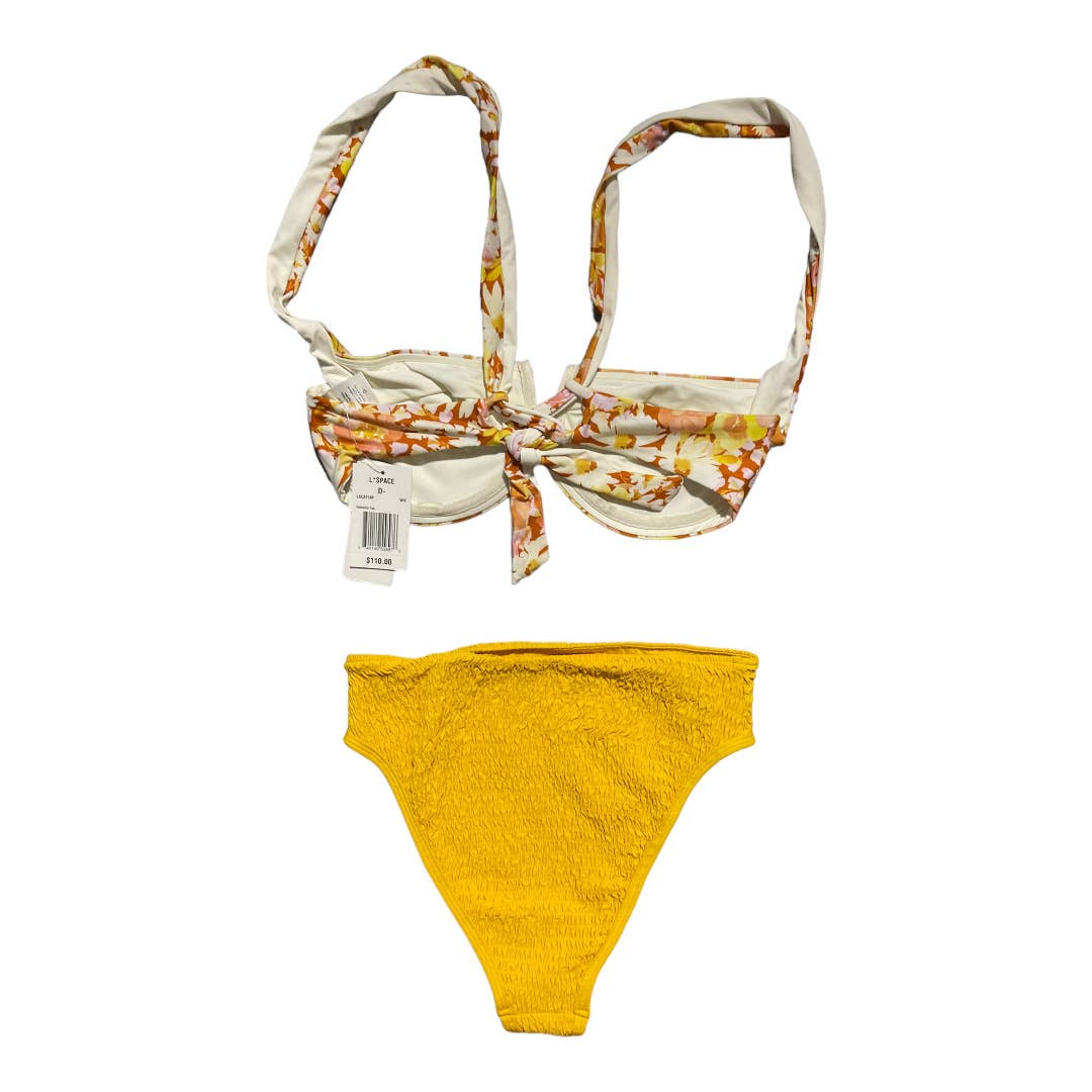L*SPACE Camellia What in Carnation D Cup Bikini Top High Waisted Ruched Bottom M - Premium from L*SPACE - Just $89.0! Shop now at Finds For You
