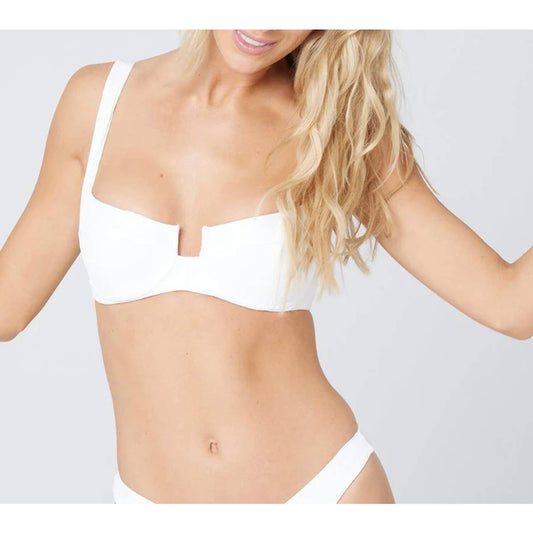 L*SPACE Set Swim Camellia Pointelle Ribbed Bikini Top Lennox Bottom New White S - Premium  from L*SPACE - Just $119.0! Shop now at Finds For You