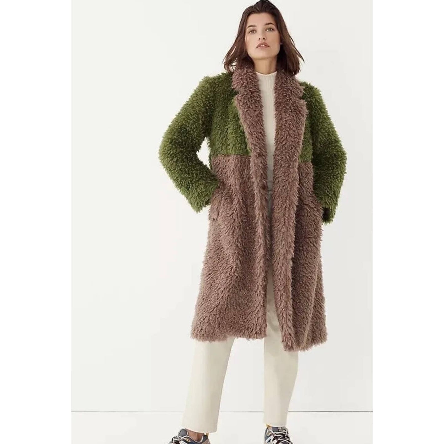Anthropologie Hutch Audrey Colorblock Faux Fur Coat Size XS - Premium from Anthropologie - Just $279.0! Shop now at Finds For You