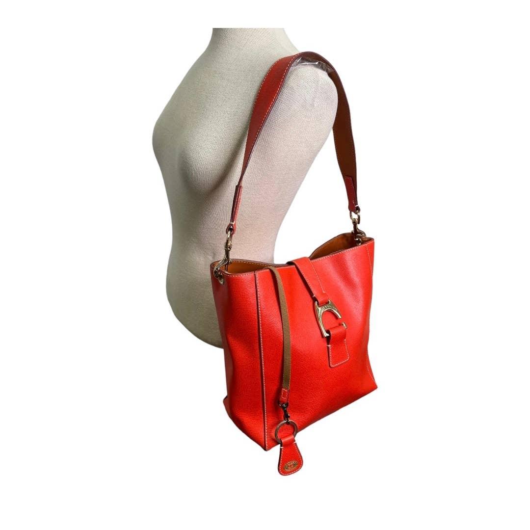 Dooney & Bourke Lana Shoulder Bag Handbag Purse Leather Orange - Premium from Dooney & Bourke - Just $175.0! Shop now at Finds For You