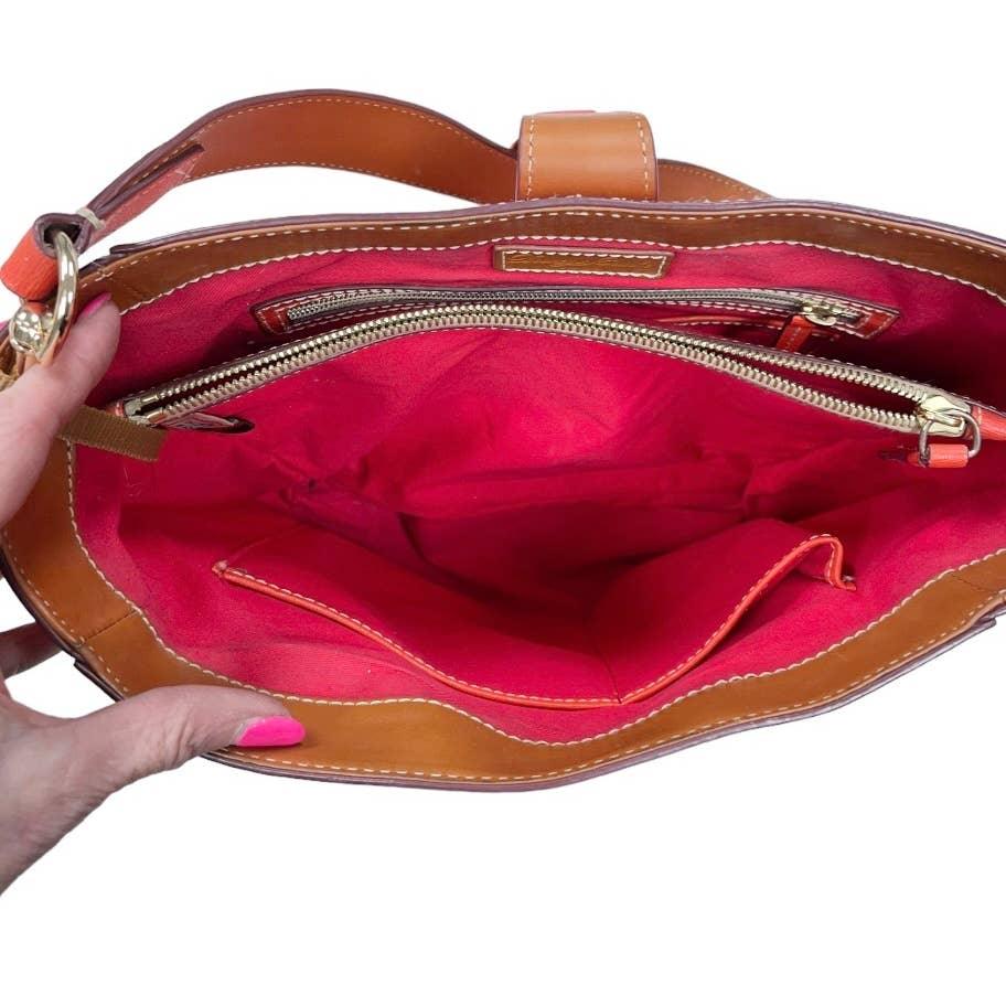 Dooney & Bourke Lana Shoulder Bag Handbag Purse Leather Orange - Premium from Dooney & Bourke - Just $175.0! Shop now at Finds For You