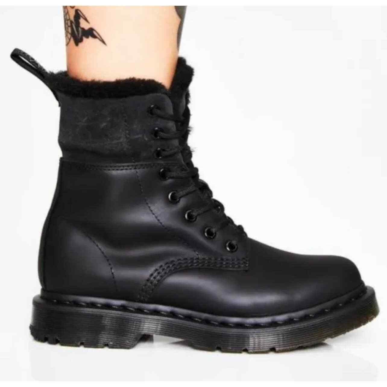 Dr Martens Kolbert Snowplow Waxy Faux Fur Waterproof Boots Size 6 New - Premium Clothing, Shoes & Accessories:Baby:Baby & Toddler Clothing:Bottoms from Dr. Martens - Just $165.00! Shop now at Finds For You