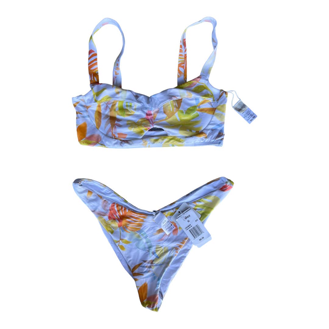 L*SPACE Flora Bikini Top Cabana Bikini Bottom Size XL New - Premium from L*SPACE - Just $65! Shop now at Finds For You