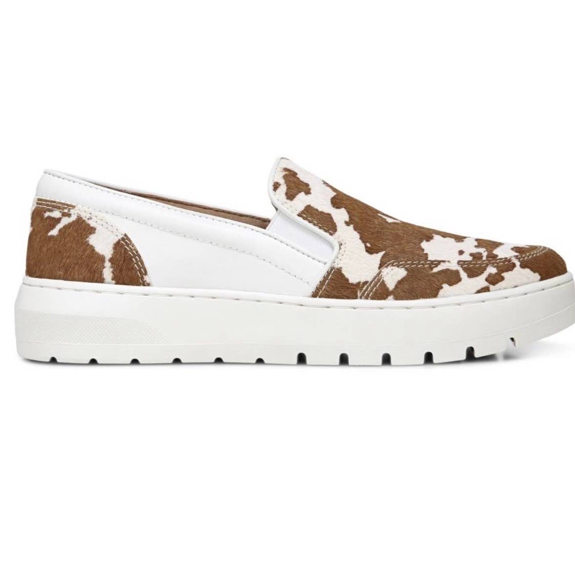 Vionic Cow Print Calf Hair Slip On Sneakers Size 9 New Arch Support - Premium from Vionic - Just $89.00! Shop now at Finds For You