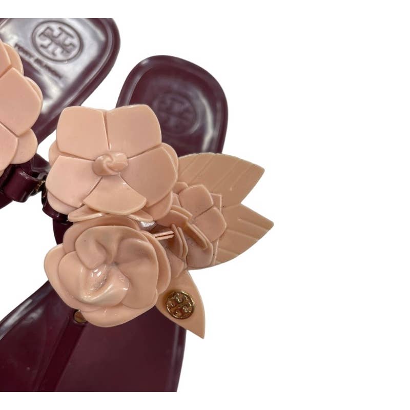 Tory Burch Jelly Logo Flower Sandals Flip Flops Size 9 - Premium from Tory Burch - Just $72.0! Shop now at Finds For You