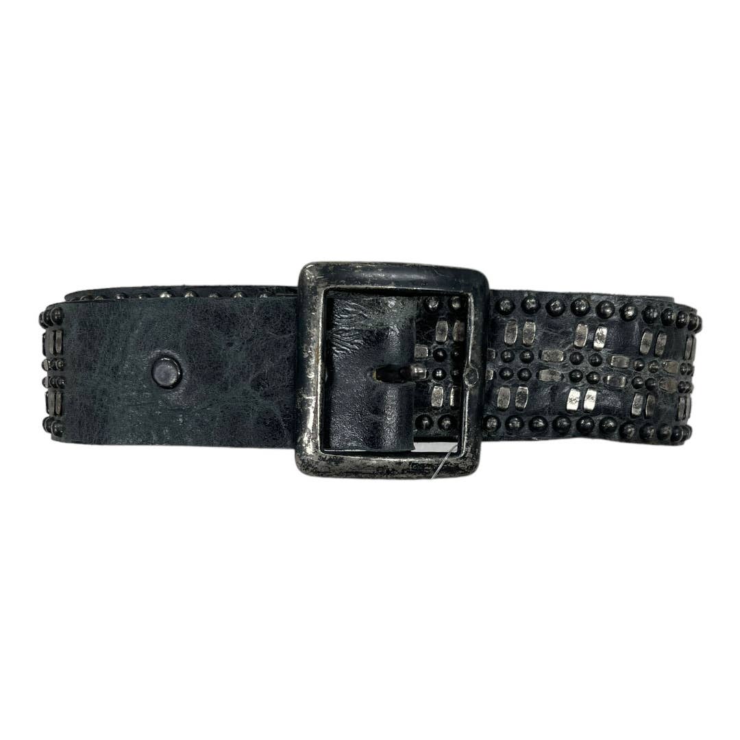 Caleen Cordero Studded Leather Rustic Belt Black Hand Crafted - Premium from Calleen Cordero - Just $179.0! Shop now at Finds For You