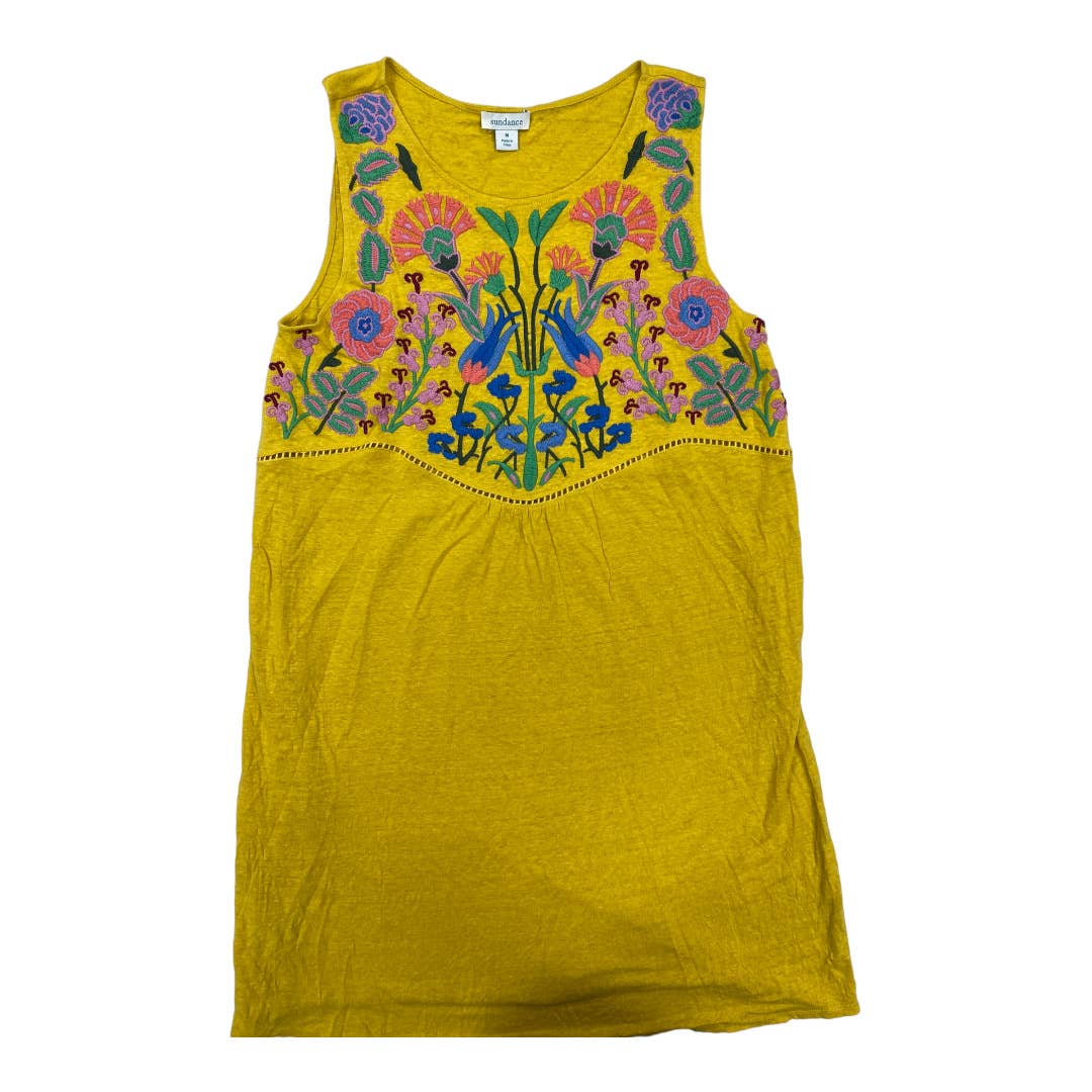 Sundance Sintra Dreams Embroidered Chemise Dress Linen Size M - Premium from Sundance - Just $59.0! Shop now at Finds For You