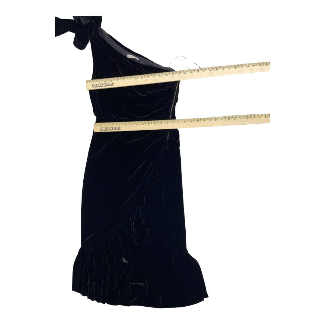 Ulla Johnson Elisa One Shoulder Velvet Midi Dress Size 4 Black - Premium from Ulla Johnson - Just $199.0! Shop now at Finds For You