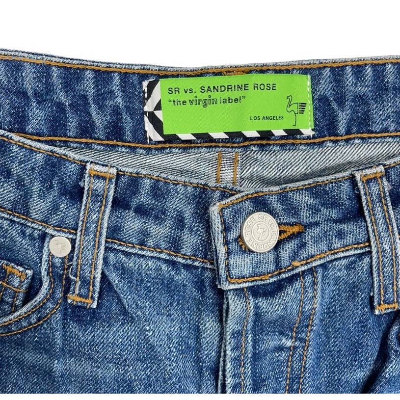 Free People x Sandrine Rose Distressed Straight Jeans Indigo Size 29 - Premium from Free People - Just $68.00! Shop now at Finds For You