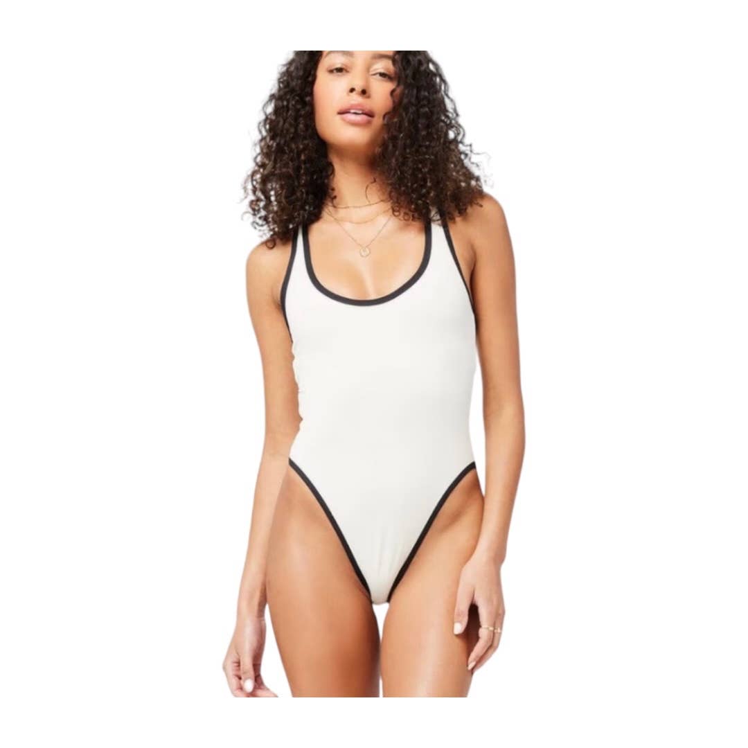 L*SPACE Ebony One Piece Swimsuit Bathing Suit Size 6 New - Premium from L*SPACE - Just $76.00! Shop now at Finds For You