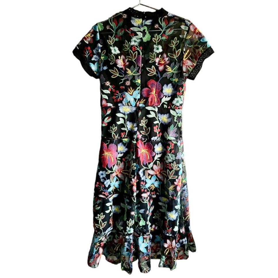 Anthropologie Vone Floral Embroidered Midi Dress Size 12 - Premium from Anthropologie - Just $229.0! Shop now at Finds For You