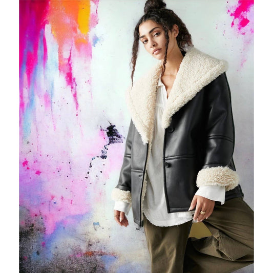 Free People Winnie Vegan Car Coat Jacket Size M Black - Premium  from Free People - Just $229.0! Shop now at Finds For You