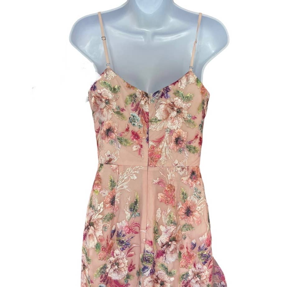 Dress The Population Chiffon Embroidered Ruffle Midi Dress Size S New - Premium from Dress The Population - Just $179.0! Shop now at Finds For You