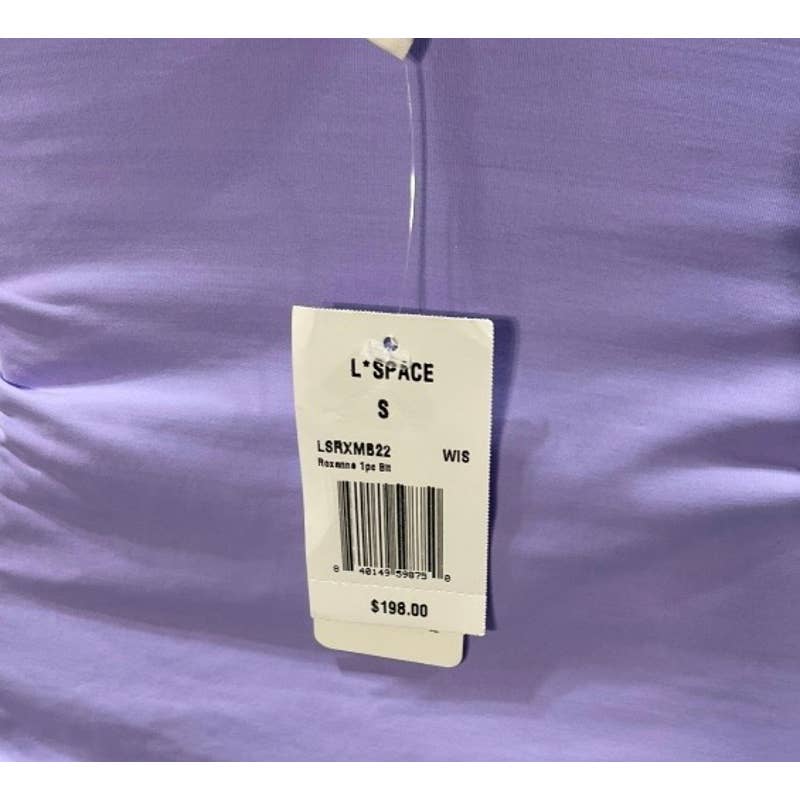 L*SPACE Revolve Roxanne One Piece Bitsy Cut Swimsuit Bathing Suit S Wisteria New - Premium from L*SPACE - Just $99.0! Shop now at Finds For You