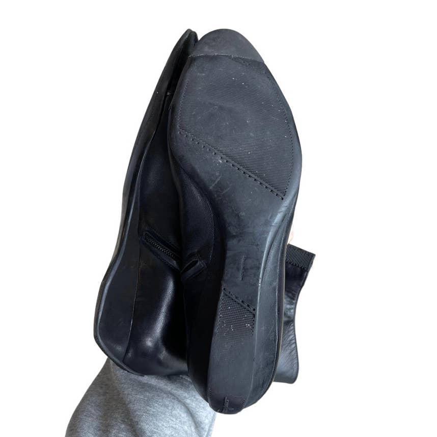 Ferragamo Gancini Leather Patent Booties Boots Size 8 Black - Premium from Ferragamo - Just $149.0! Shop now at Finds For You