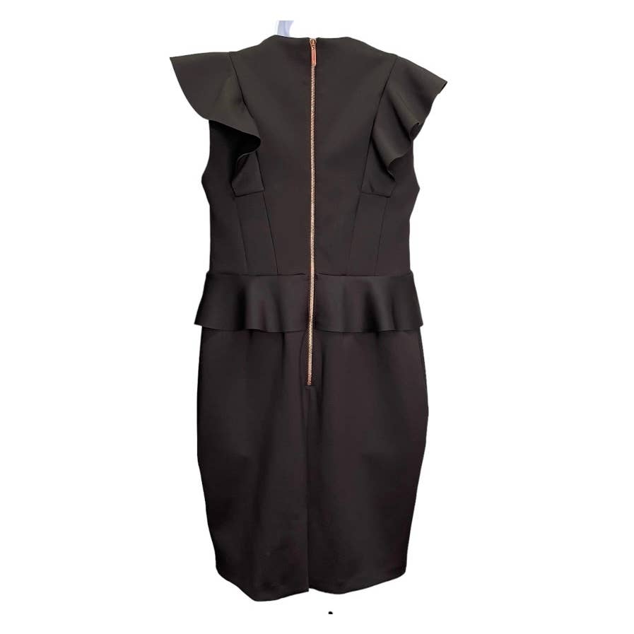 Ted Baker Alair Ruffle Peplum Sleeveless Bodycon Dress Sz 4 - Premium from Ted Baker - Just $168.0! Shop now at Finds For You