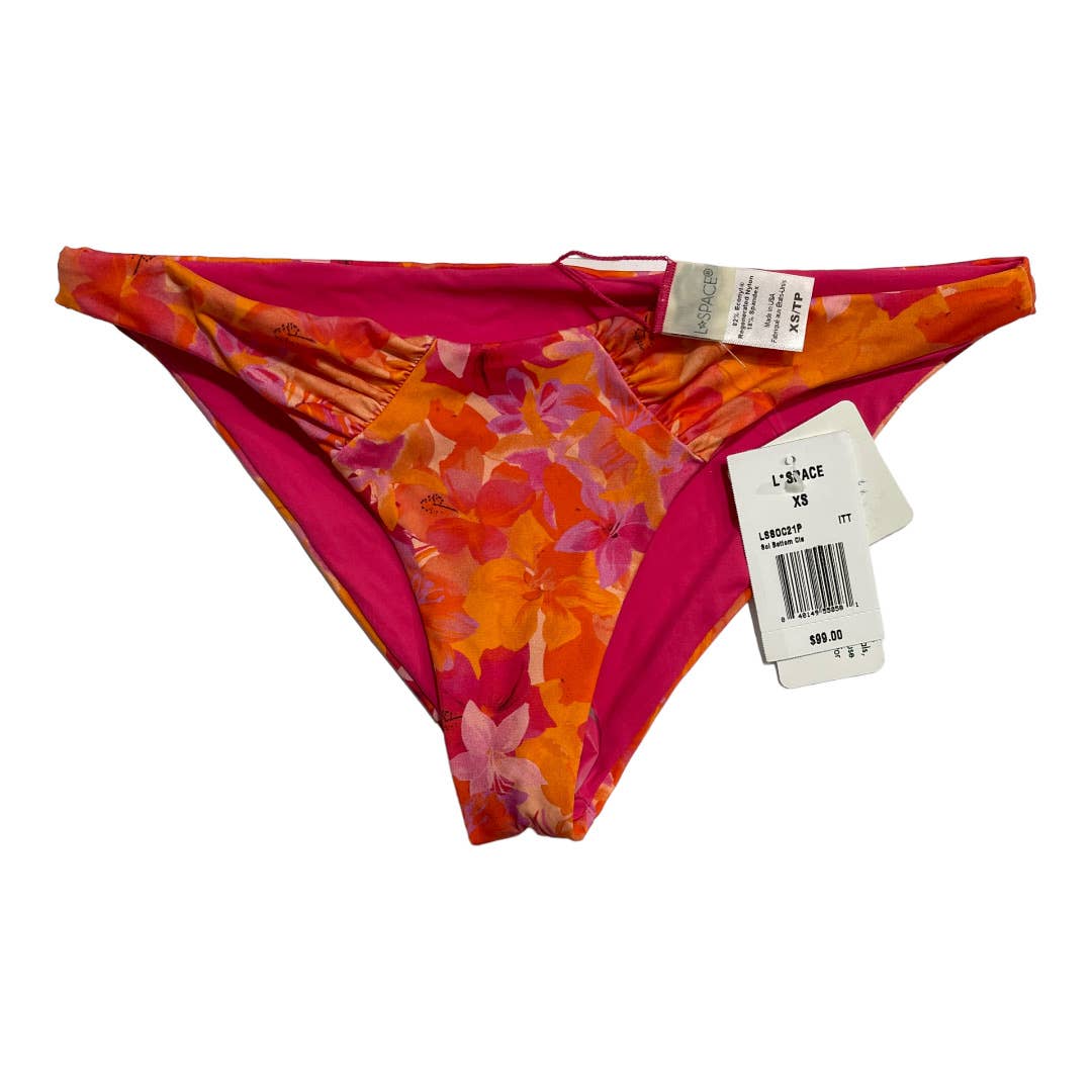 L*SPACE Revolve Brittney Bikini Top Sol Bottom Classic Into The Tropics XS New Barbiecore - Premium from L*SPACE - Just $89.0! Shop now at Finds For You