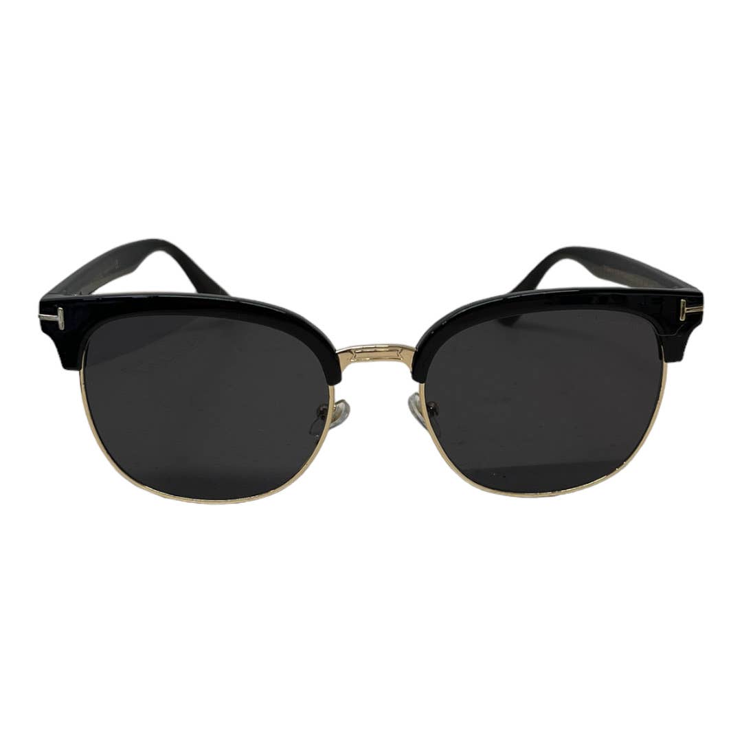 Tom Ford Half Rim Metal Acetate Sunglasses TF544-K 01D 56 20 145 New - Premium from Tom Ford - Just $279.0! Shop now at Finds For You