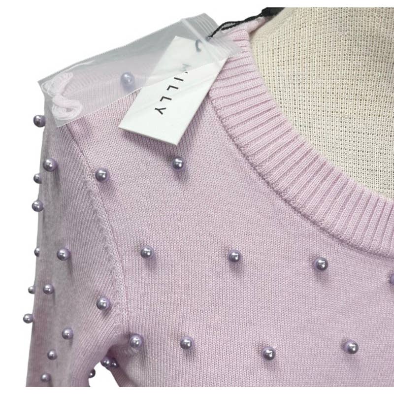 Milly Revolve Pearl Sweater Knit Crew Neck Wool Size P New - Premium from MILLY - Just $175.0! Shop now at Finds For You