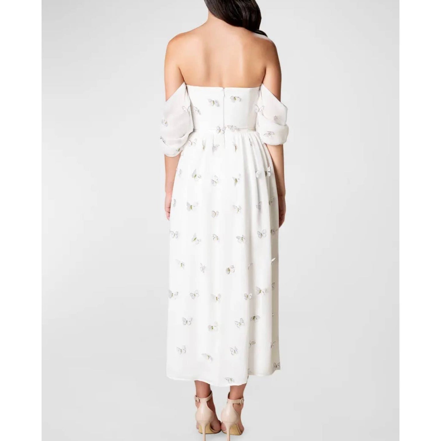 Dress The Population Black Label Reagan Butterly Appliqué Dress Size S Off White - Premium from Dress The Population - Just $149.0! Shop now at Finds For You