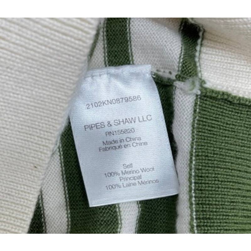 Veronica Beard Leni Tie Stripe Wool Sweater V Neck Size M - Premium from VERONICA BEARD - Just $175.00! Shop now at Finds For You
