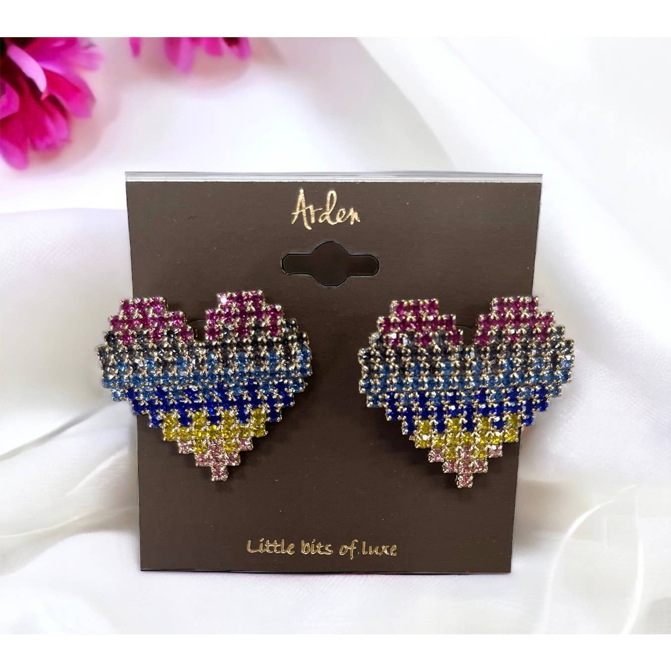 Anthropologie Arden Rainbow Heart Earrings New - Premium from Anthropologie - Just $45.0! Shop now at Finds For You
