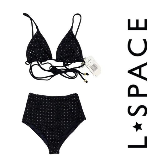 L*SPACE Set Kara Stydded Trisngle Bikini Top Portia High Waisted Bottom S New - Premium  from L*SPACE - Just $119.0! Shop now at Finds For You