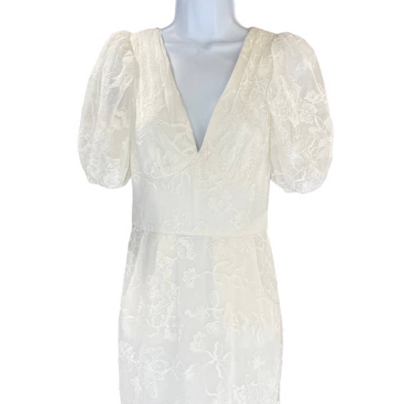 Dress The Population Off White Lace Trumpette Gown Dress Bohemian Festival S - Premium from Dress The Population - Just $129.0! Shop now at Finds For You