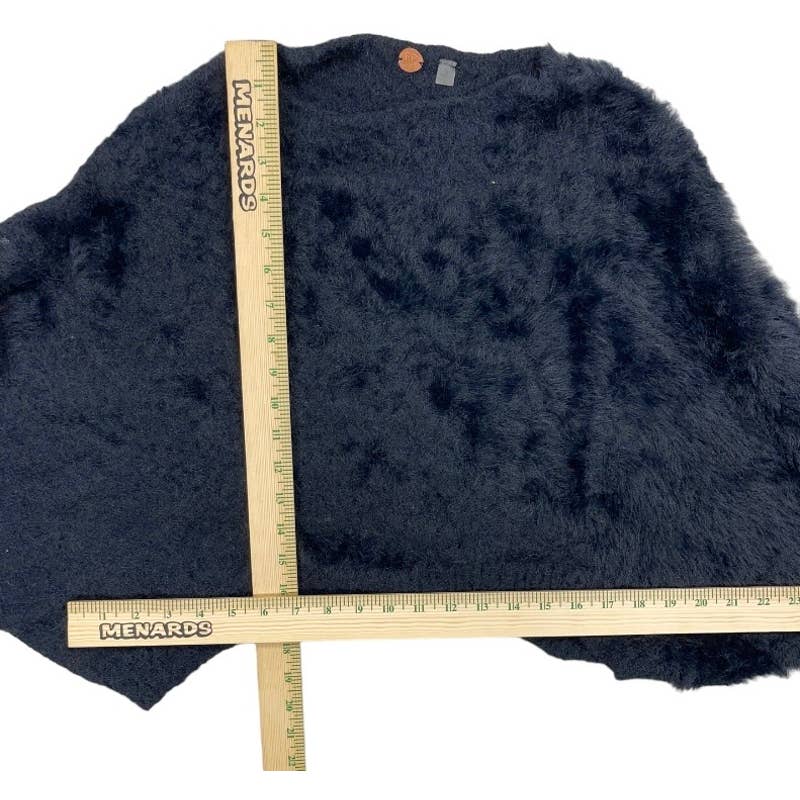 Free People Fuzzy Cropped Bat Wing Sweater Knit Size Large New Black - Premium from Free People - Just $75.0! Shop now at Finds For You