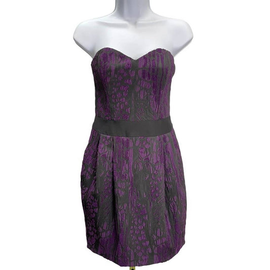 Jay Godfrey Strapless Purple Black Mini Dress Size 2 New - Premium  from Jay Godfrey - Just $129.0! Shop now at Finds For You