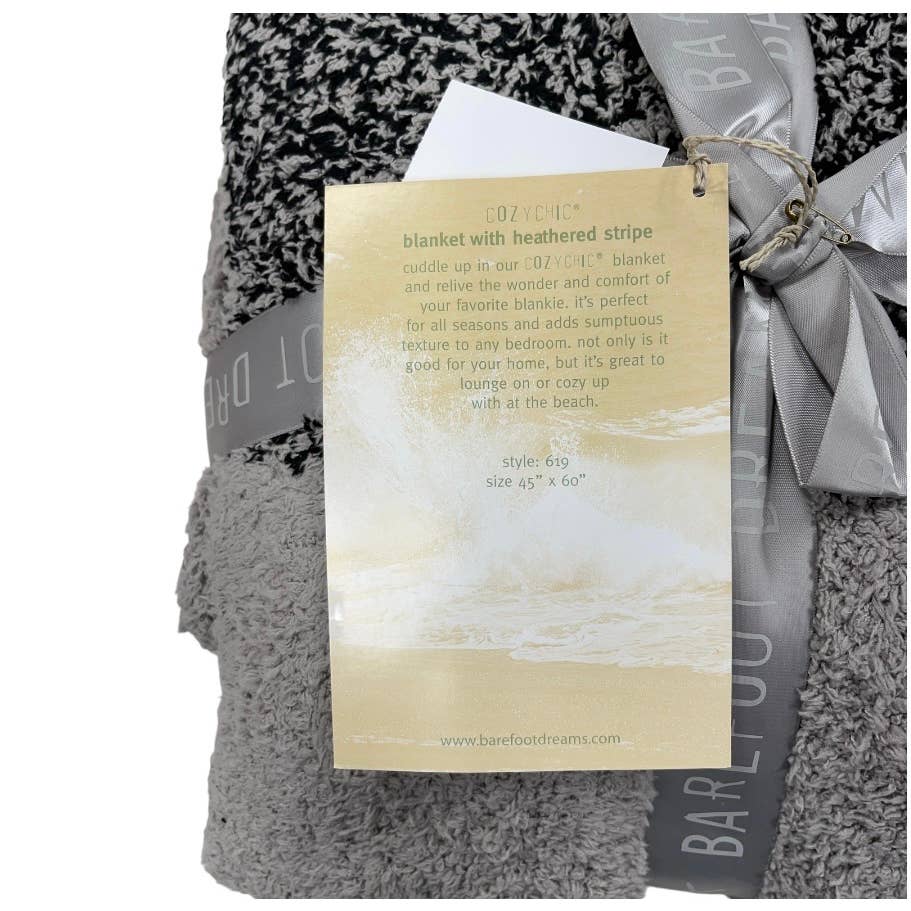 Barefoot Dreams Luxe Heathers Striped Throw Blanket - Premium from Barefoot Dreams - Just $109.0! Shop now at Finds For You