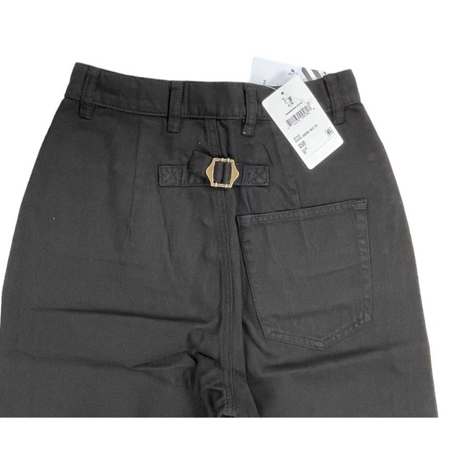 Free People x Sandrine Rose Wide Leg Pants Buckle Size 25 Black New - Premium from Free People - Just $85.00! Shop now at Finds For You