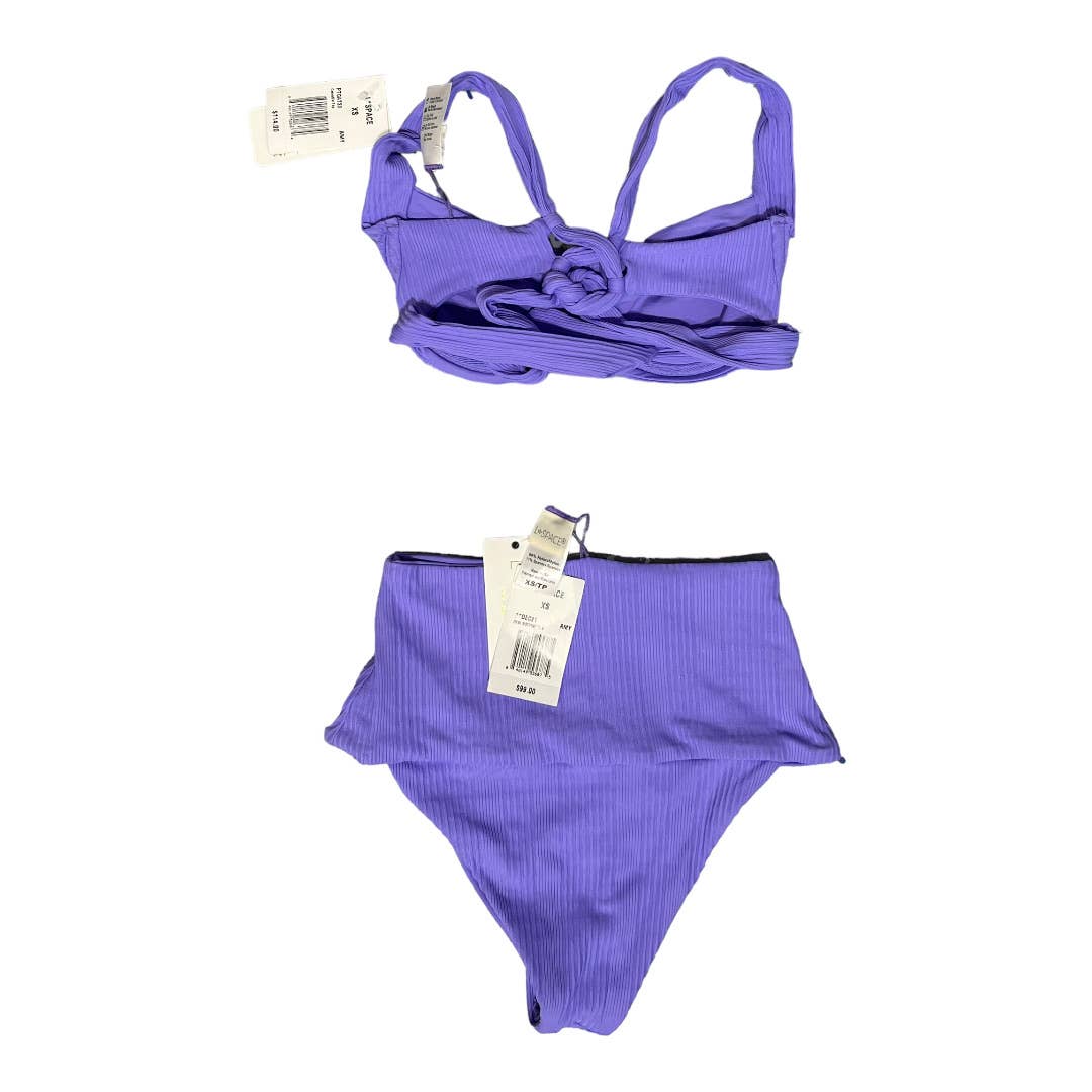 L*SPACE Revolve Set Camellia Pointelle Bikini Top Desi Bottom Swim XS Amethyst - Premium from L*SPACE - Just $119.0! Shop now at Finds For You