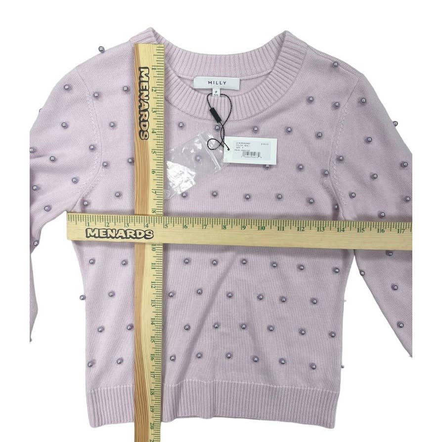 Milly Revolve Pearl Sweater Knit Crew Neck Wool Size P New - Premium from MILLY - Just $175.0! Shop now at Finds For You