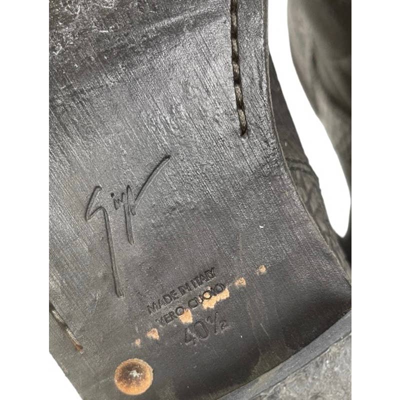 Giuseppe Zanotti Fur Lined Moto Boots Leather Size 40.5 10.5 - Premium from Giuseppe Zanotti - Just $179.0! Shop now at Finds For You