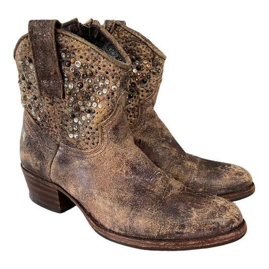 Frye Sendra Deborah Studded Distressed Boots Booties Size 7 - Premium  from Frye - Just $168.0! Shop now at Finds For You