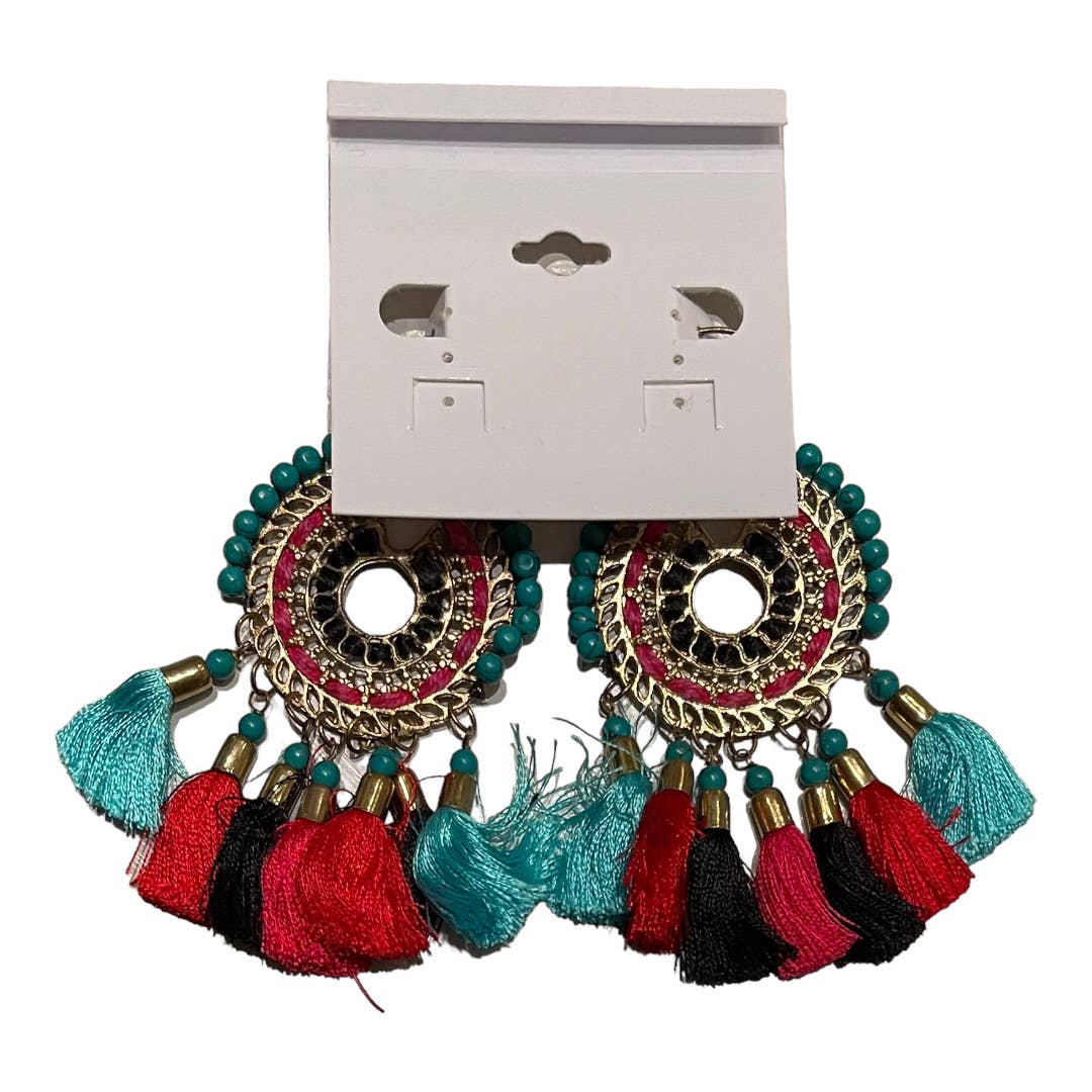 Anthropologie Jardin Tassel Beaded Bohemian Earrings New - Premium from Anthropologie - Just $49.00! Shop now at Finds For You