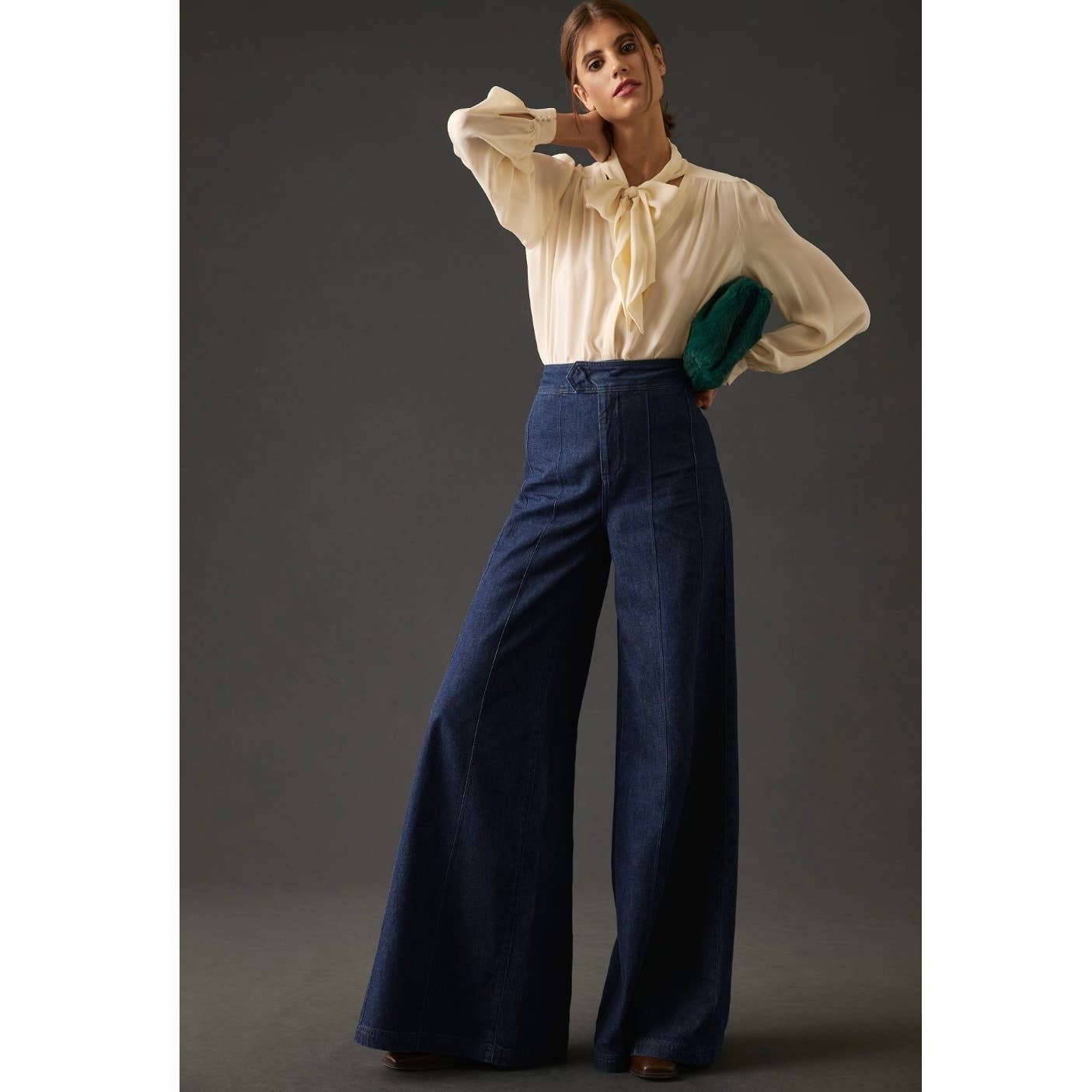 Anthropologie Pilcro Palazzo Wide Leg Jeans Denim Pants Size 27 - Premium from Anthropologie - Just $129.0! Shop now at Finds For You
