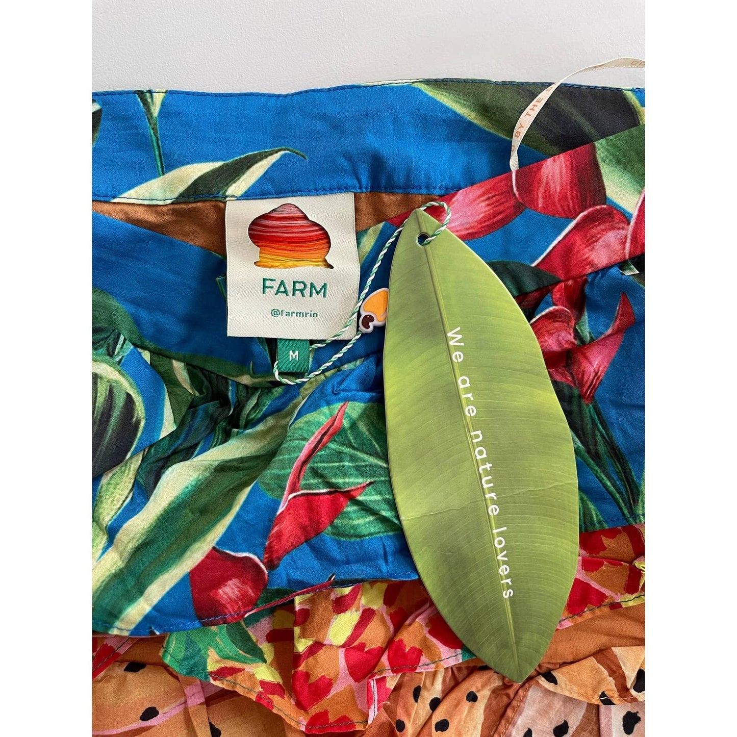 Farm Rio Mixed Print Tiered Midi Skirt Cotton Colorful Size M New - Premium from Farm Rio - Just $199.00! Shop now at Finds For You