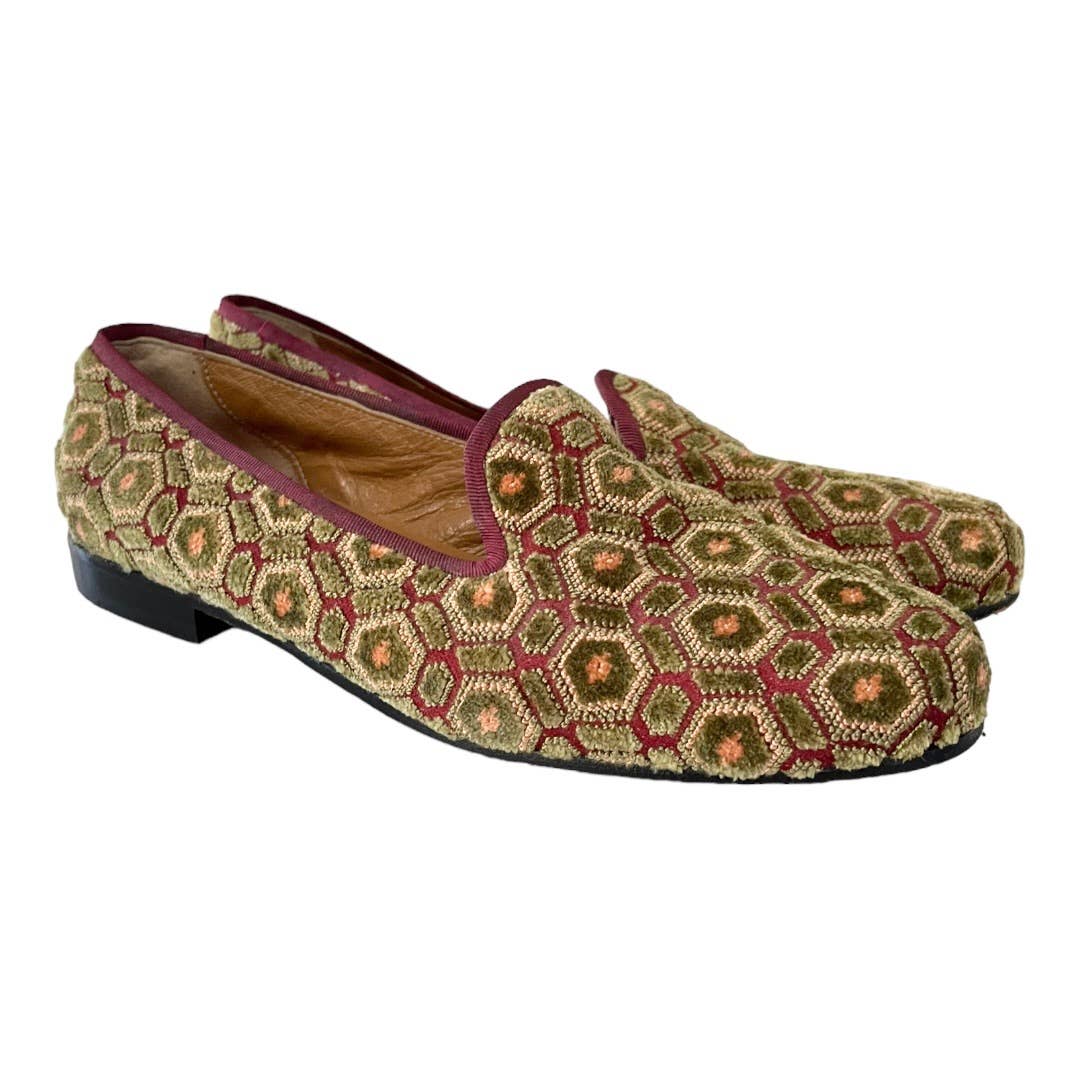 Stubbs & Wooton Geometric Chenille Loafers Shoes Flats 7.5 - Premium from Stubbs & Wootton - Just $199.00! Shop now at Finds For You