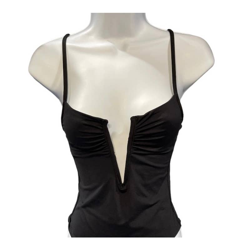L*SPACE Revolve Roxanne One Piece Bitsy Cut Swimsuit Bathing Suit S Black New - Premium from L*SPACE - Just $99.0! Shop now at Finds For You