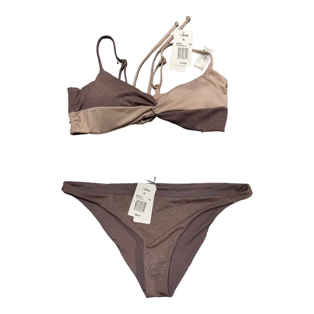L*SPACE Set Shimmer Ringo Top Comancho Bikini Bottom XL New - Premium from L*SPACE - Just $139.0! Shop now at Finds For You