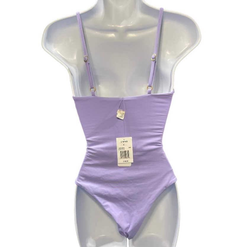 L*SPACE Revolve Roxanne One Piece Bitsy Cut Swimsuit Bathing Suit S Wisteria New - Premium from L*SPACE - Just $99.0! Shop now at Finds For You