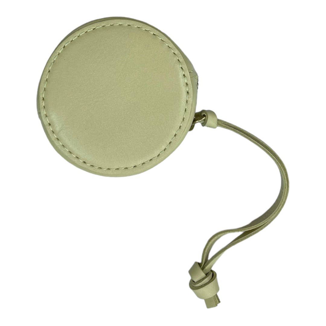 Madewell AirPod Circle Zip Case Leather Yellow New - Premium from Madewell - Just $35.0! Shop now at Finds For You