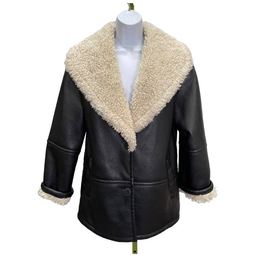 Free People Winnie Vegan Car Coat Jacket Size M Black - Premium  from Free People - Just $229.0! Shop now at Finds For You